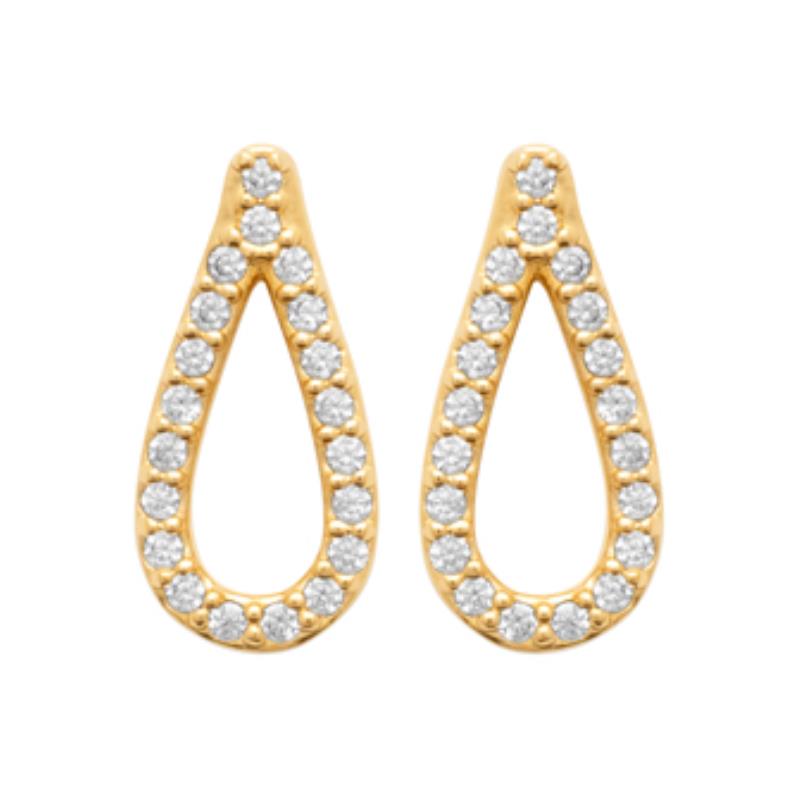 Coque de Nacre Puces d'oreilles plaqué or 23029710