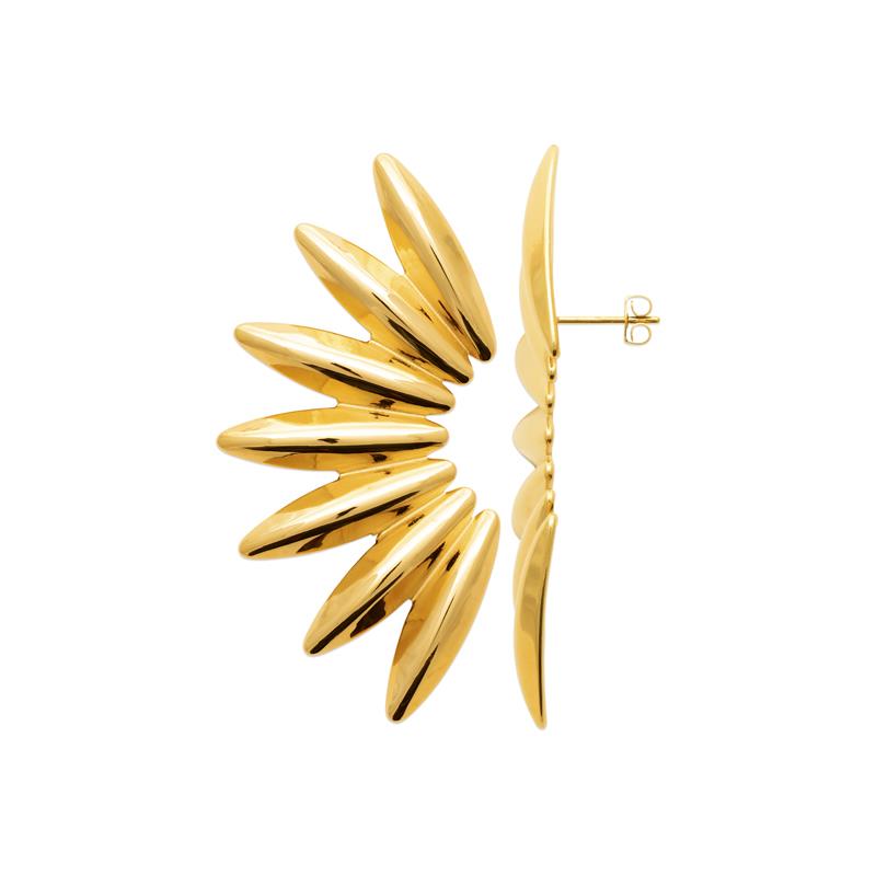 Coque de Nacre Boucles d'oreilles acier doré 3128909