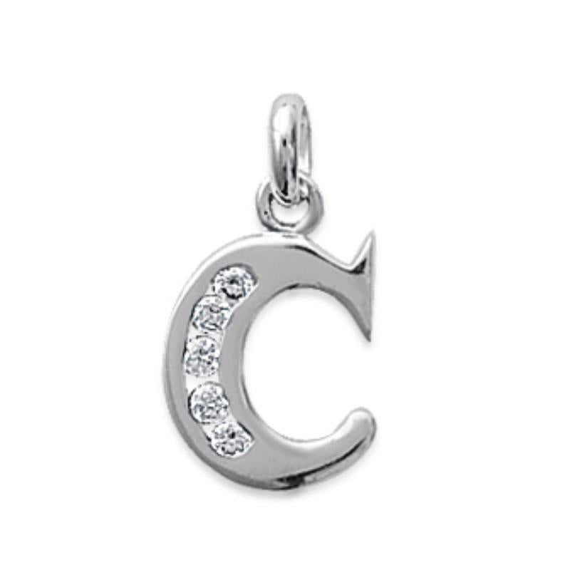Coque de Nacre Pendentif initiale argent 18601103