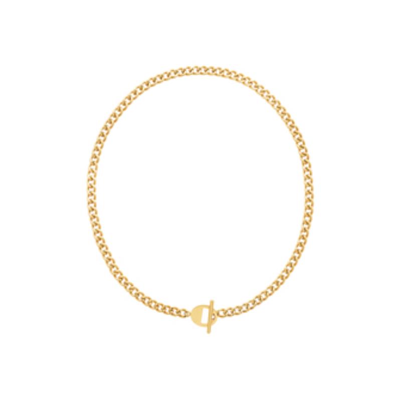 Coque de Nacre Collier acier doré 312213