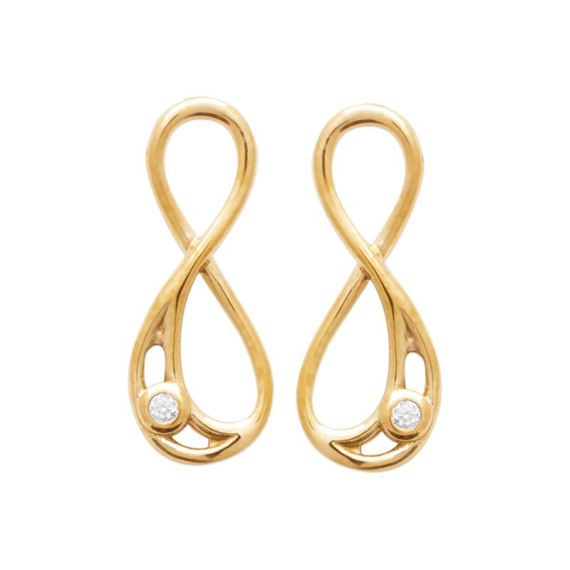 Coque de Nacre Puces d'oreilles plaqué or 23047010