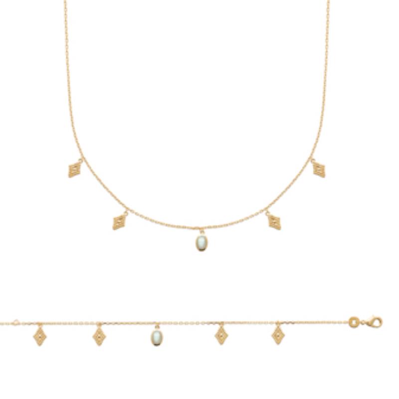 Coque de Nacre Collier plaqué or 973742