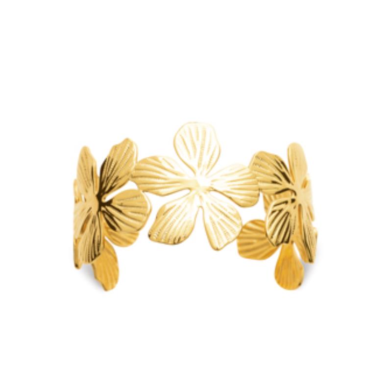 Coque de Nacre Bracelet jonc acier doré 312193