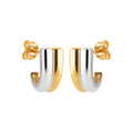 Coque de Nacre Puces d'oreilles plaqué or 230624001