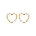 Coque de Nacre Puces d'oreilles plaqué or 23045110