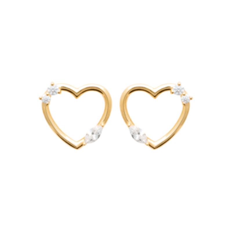 Coque de Nacre Puces d'oreilles plaqué or 23045110
