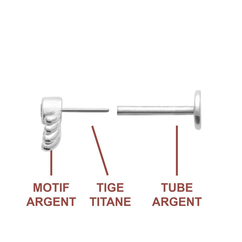 Coque de Nacre Piercing argent 13074110