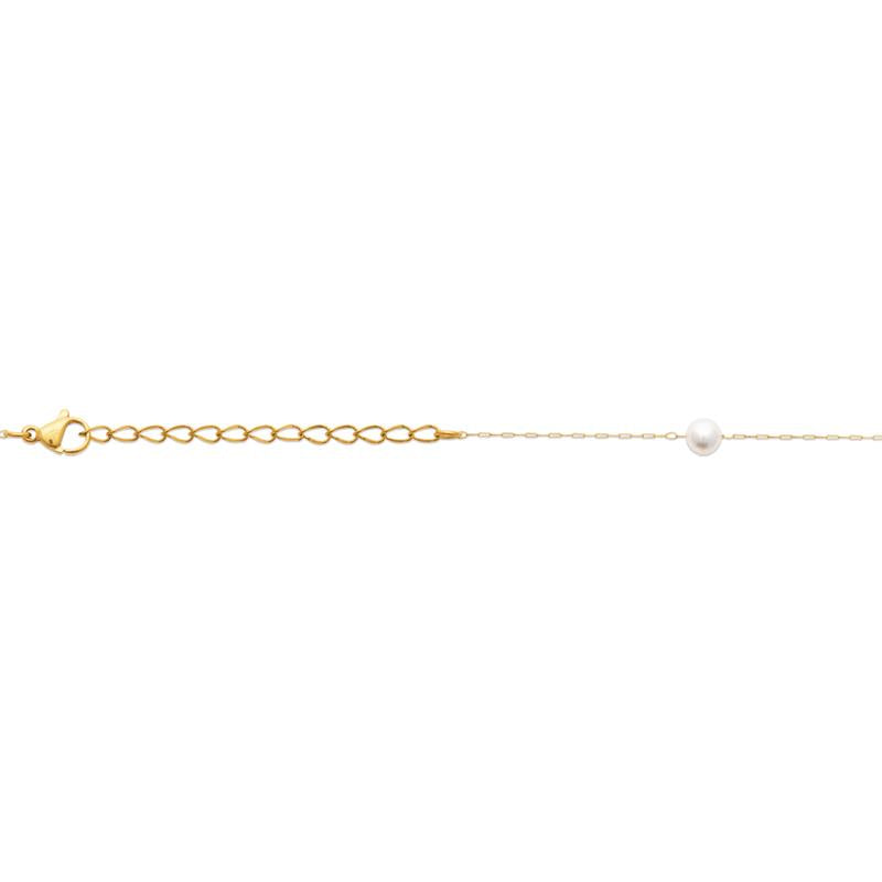 Coque de Nacre Collier acier doré 312423