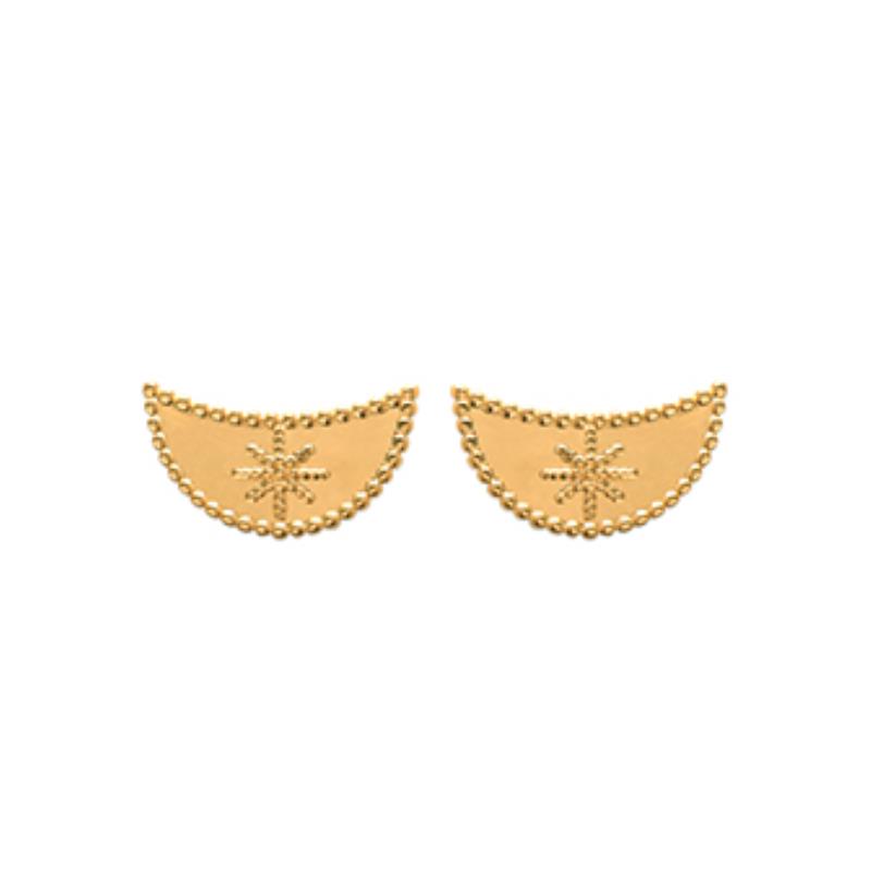 Coque de Nacre Puces d'oreilles plaqué or 2556500