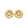 Coque de Nacre Boucles d'oreilles acier doré 3128609