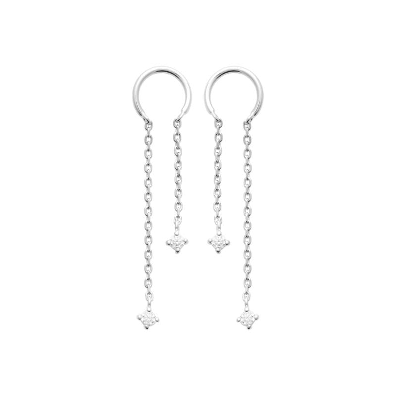 Coque de Nacre Boucles d'oreilles pendantes argent 13060210