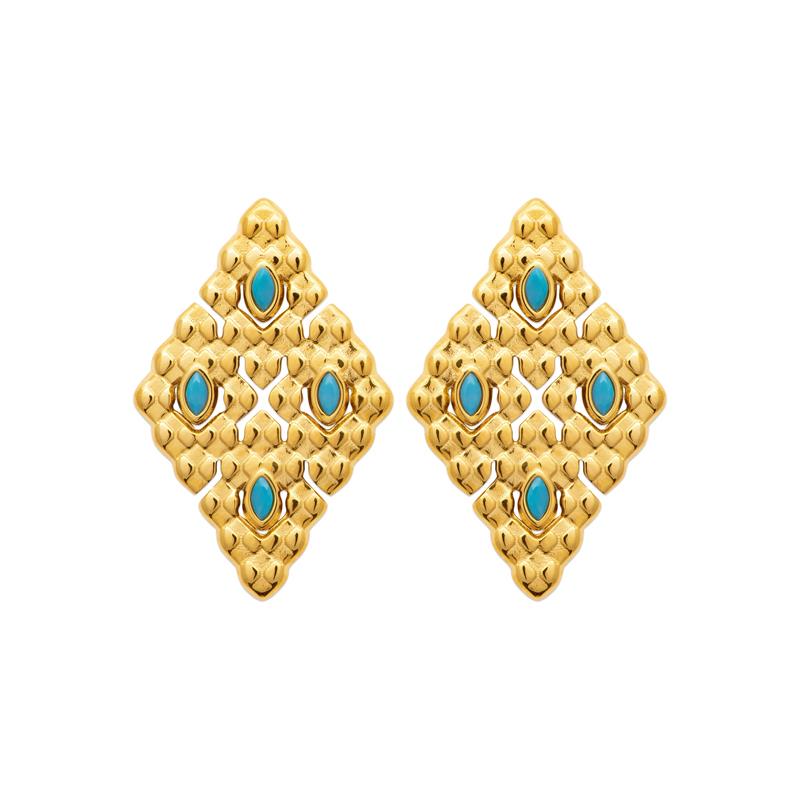 Coque de Nacre Boucles d'oreilles acier doré 3135809