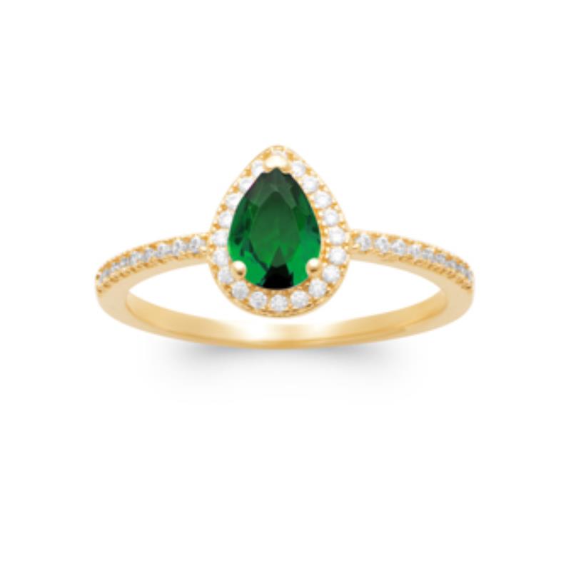 Coque de Nacre Bague solitaire plaqué or 2973150