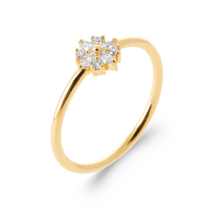 Coque de Nacre Bague solitaire plaqué or 2972310