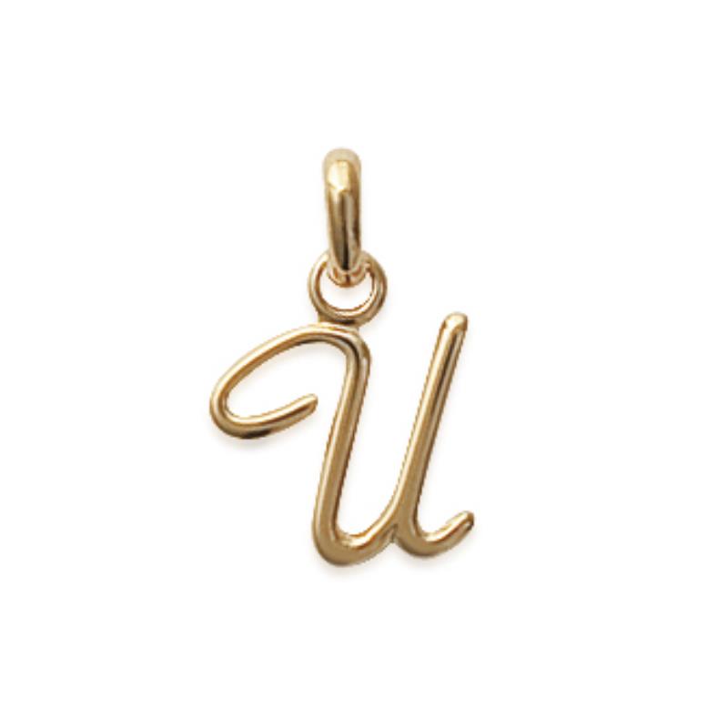 Coque de Nacre Pendentif initiale plaqué or 248115521