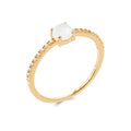 Coque de Nacre Bague solitaire plaqué or 2921310