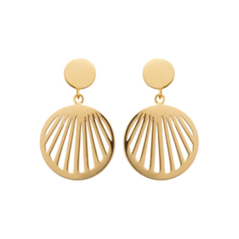 Coque de Nacre Boucles d'oreilles pendantes plaqué or 23026400