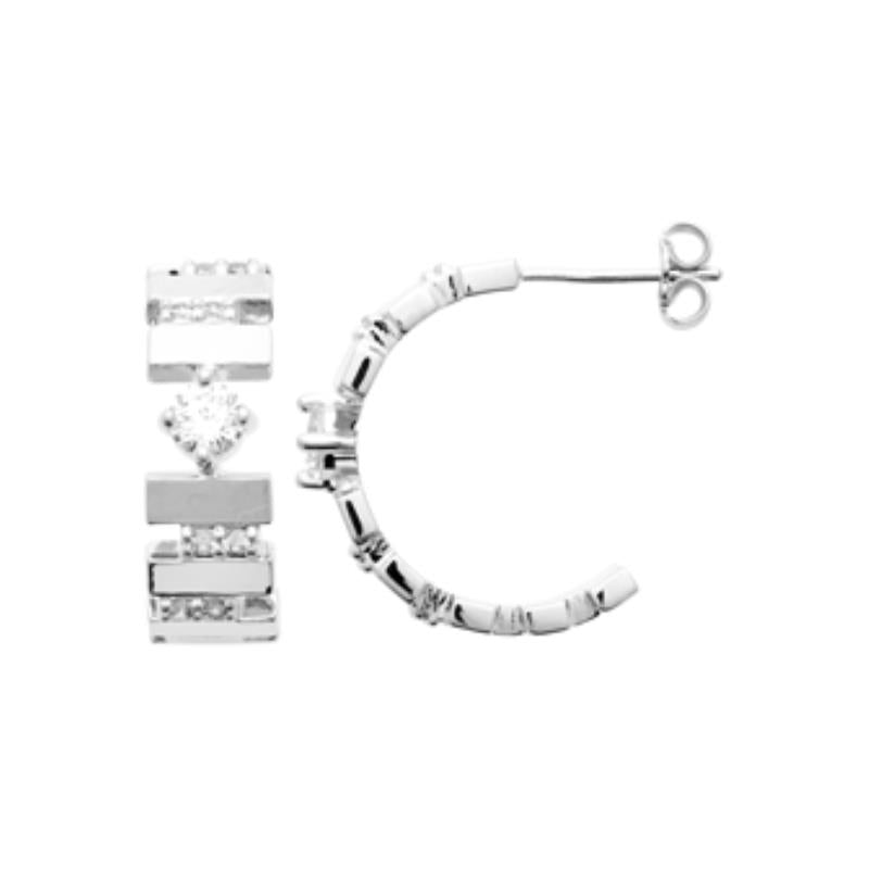 Coque de Nacre Créoles argent 1676610