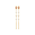 Coque de Nacre Boucles d'oreilles pendantes plaqué or 23020580