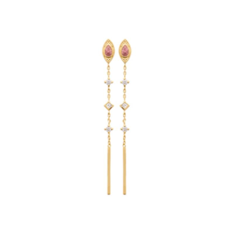 Coque de Nacre Boucles d'oreilles pendantes plaqué or 23020580