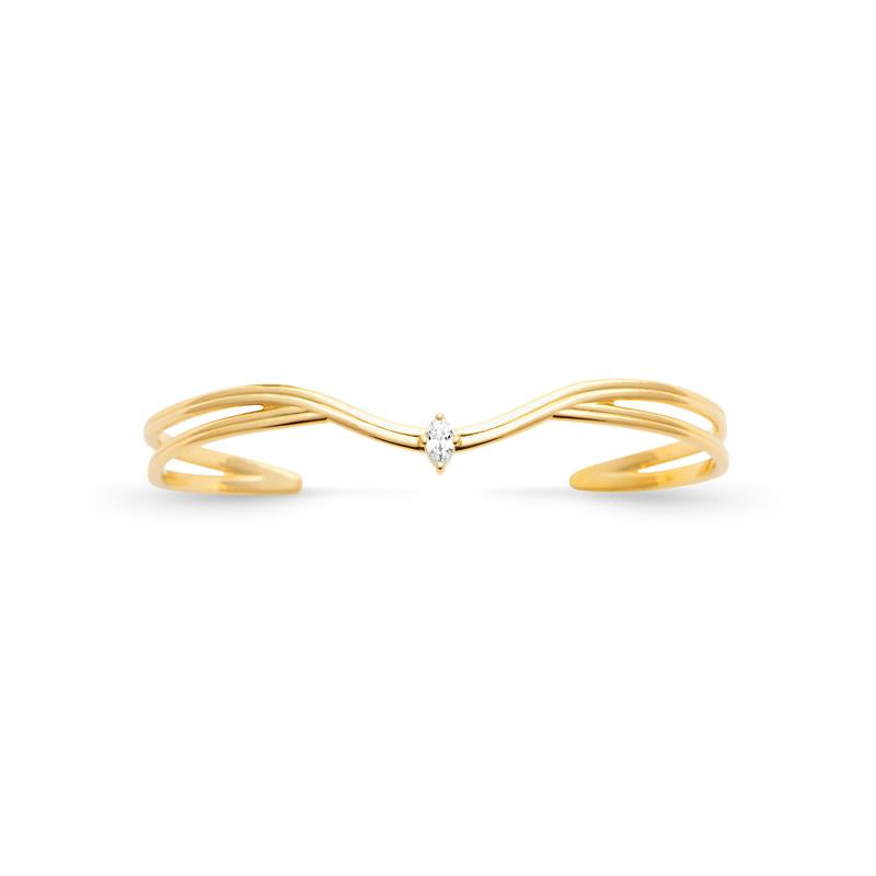 Coque de Nacre Bracelet jonc plaqué or 974440
