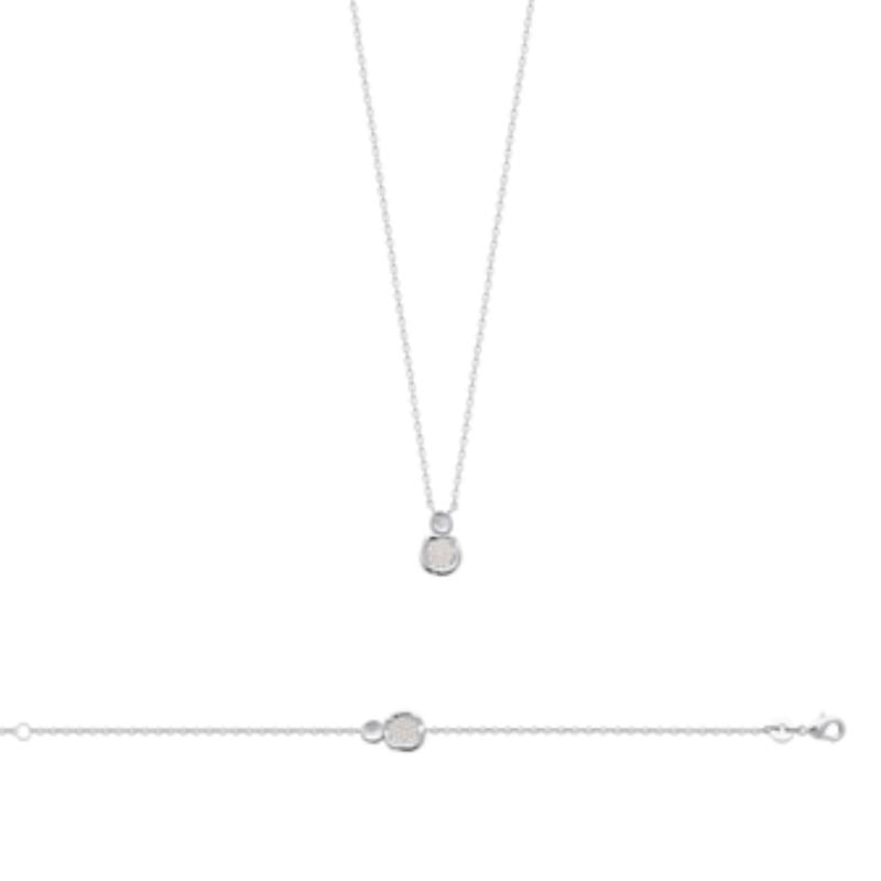 Coque de Nacre Collier argent 873634