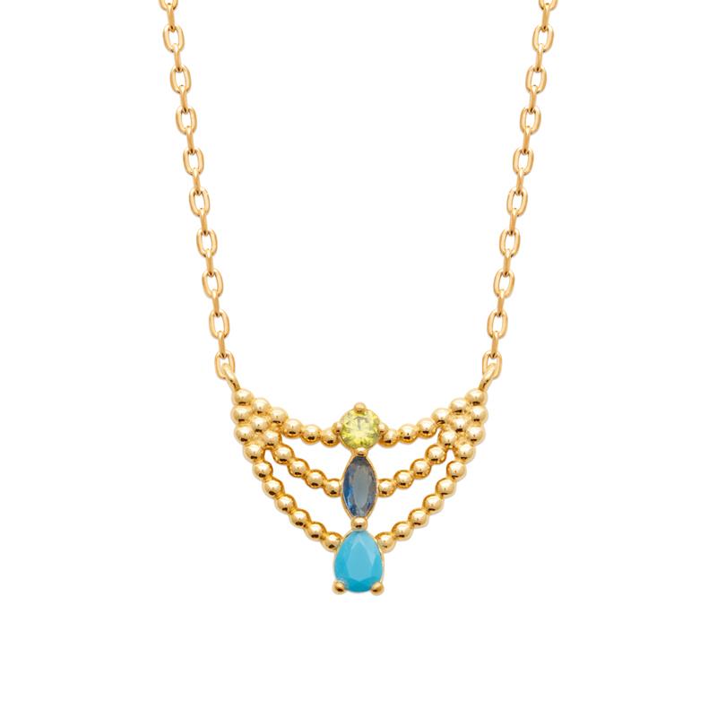 Coque de Nacre Collier plaqué or 974355