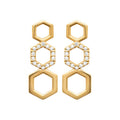 Coque de Nacre Puces d'oreilles plaqué or 23069010