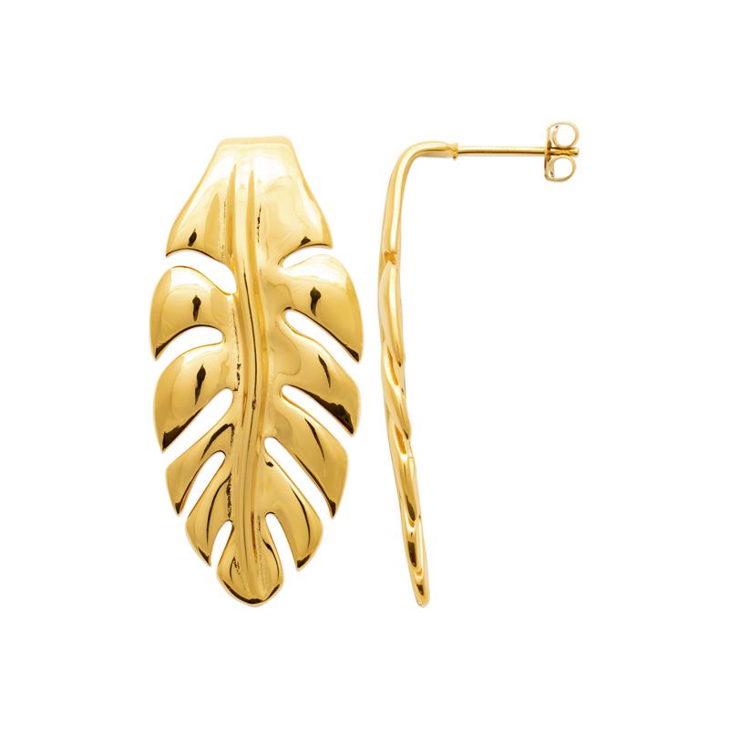 Coque de Nacre Boucles d'oreilles acier doré 3129709