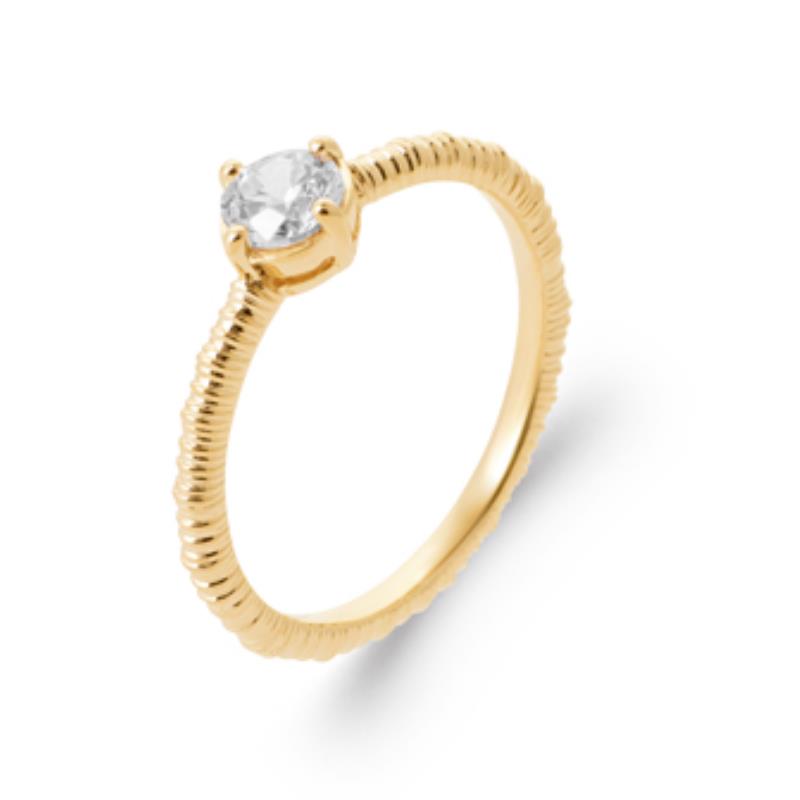 Coque de Nacre Bague solitaire plaqué or 2968210