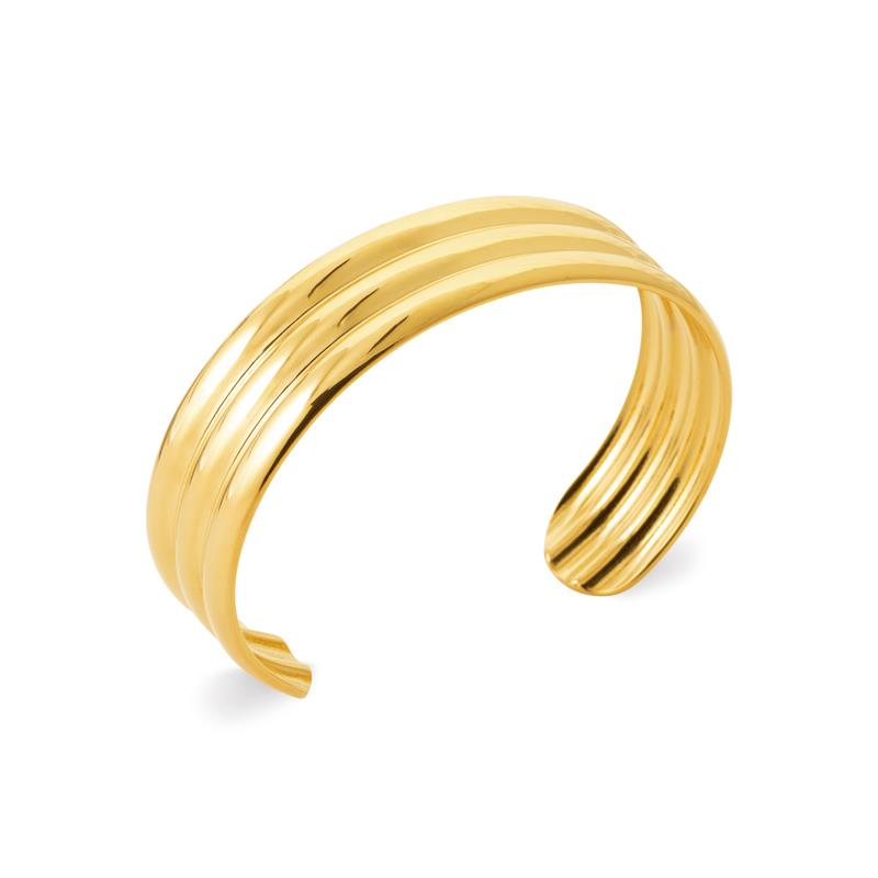 Coque de Nacre Bracelet jonc acier doré 312225