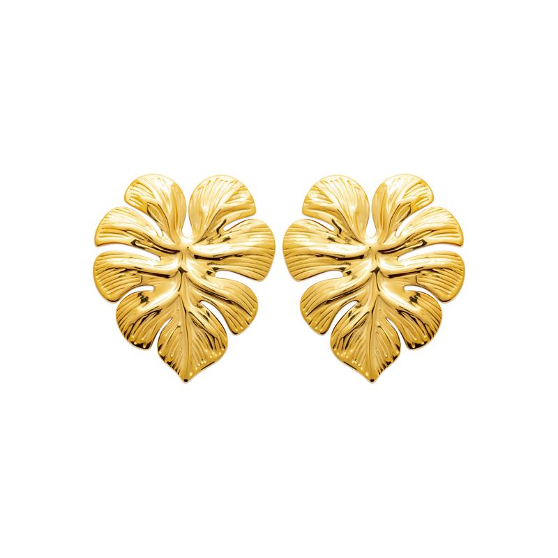 Coque de Nacre Boucles d'oreilles acier doré 3130109