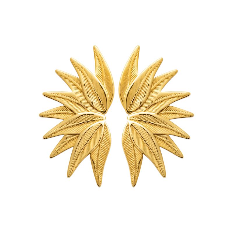 Coque de Nacre Boucles d'oreilles acier doré 3129809
