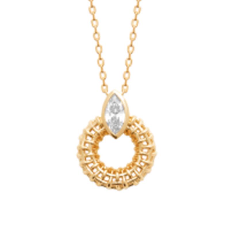 Coque de Nacre Collier plaqué or 974032