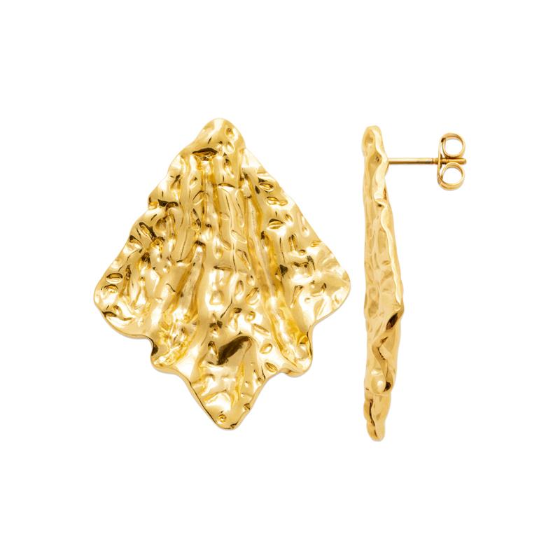 Coque de Nacre Boucles d'oreilles acier doré 3126209