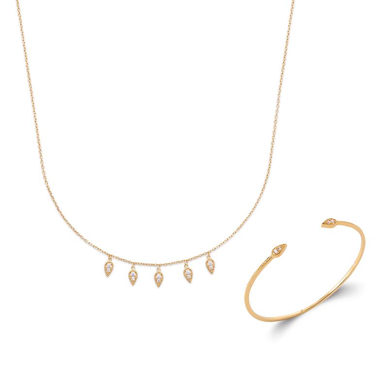 Coque de Nacre Collier plaqué or 973557