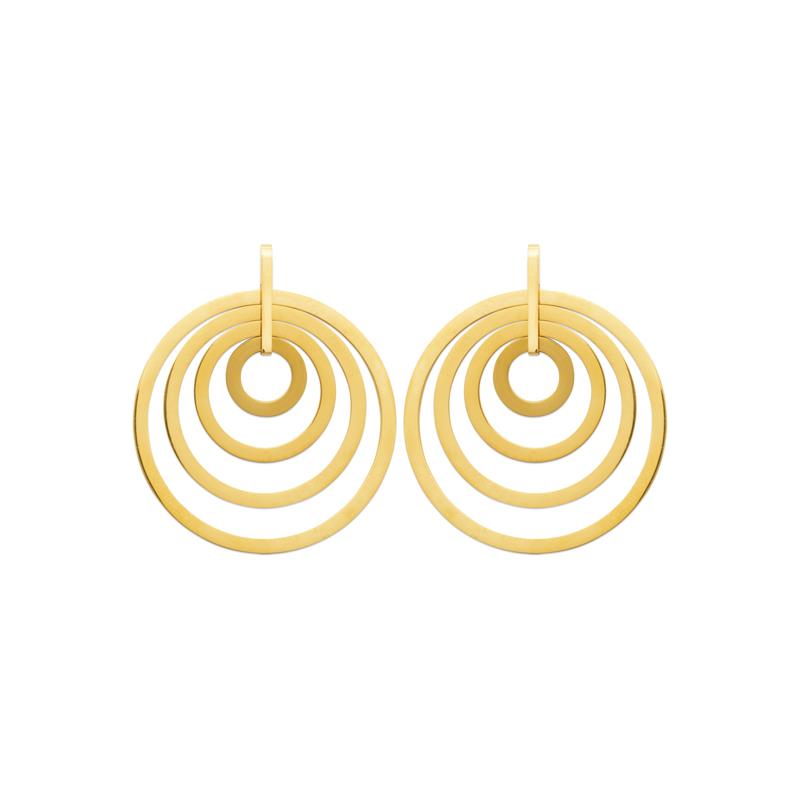 Coque de Nacre Boucles d'oreilles pendantes acier doré 3134009