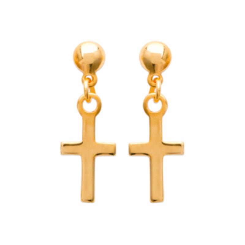 Coque de Nacre Boucles d'oreilles pendantes plaqué or 231426