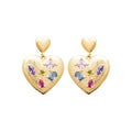 Coque de Nacre Boucles d'oreilles plaqué or 23082005