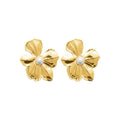 Coque de Nacre Boucles d'oreilles acier doré 3117809