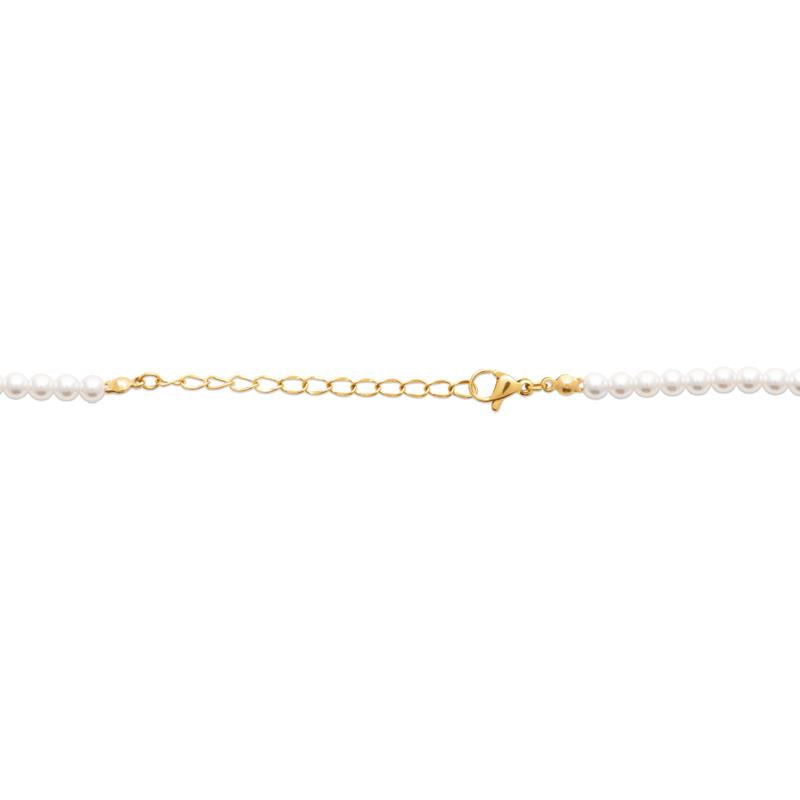 Coque de Nacre Collier acier doré 312479