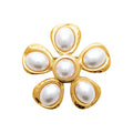 Coque de Nacre Broche acier doré 3300609