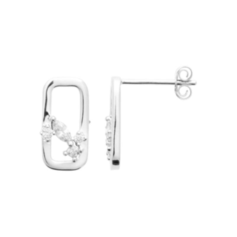 Coque de Nacre Puces d'oreilles argent 13052710