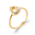 Coque de Nacre Bague plaqué or 20006410