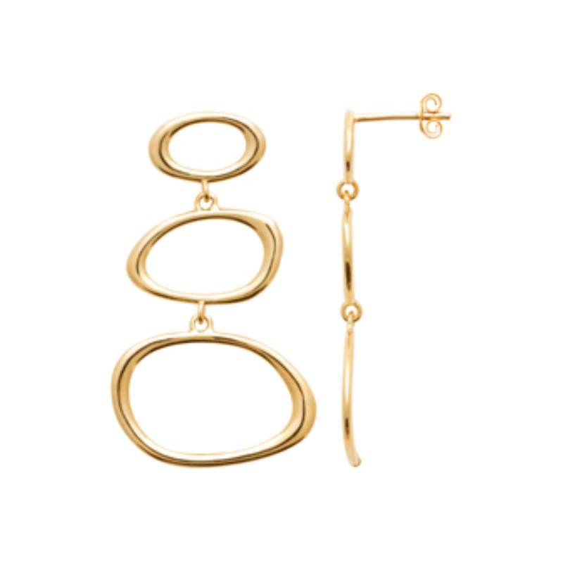 Coque de Nacre Boucles d'oreilles pendantes plaqué or 23050100