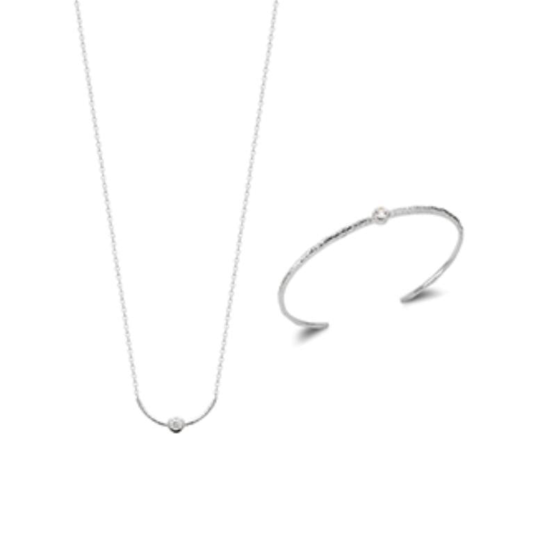 Coque de Nacre Collier argent 873504