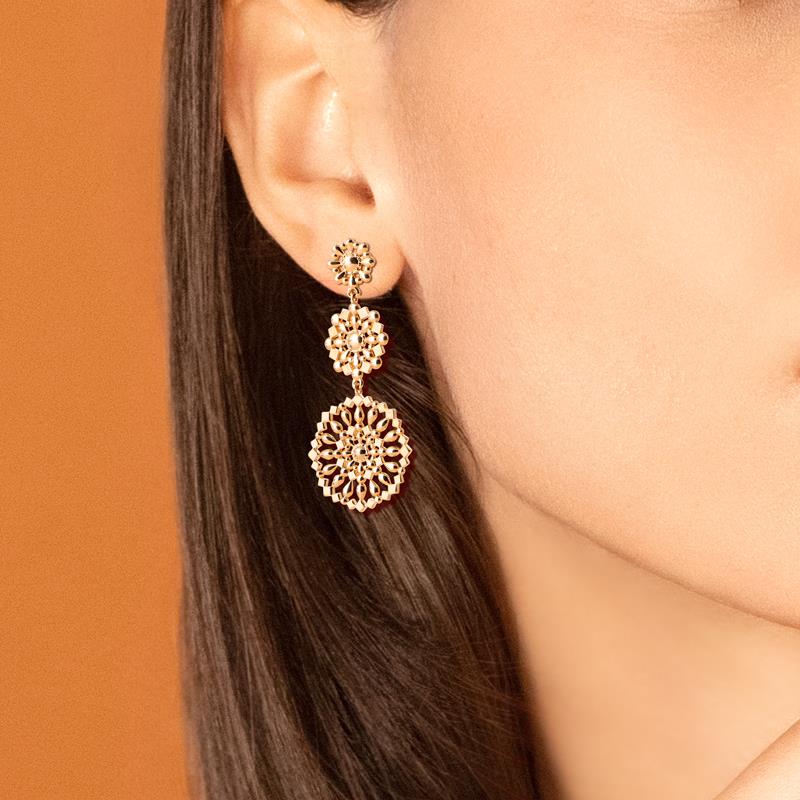 Coque de Nacre Boucles d'oreilles pendantes plaqué or 23073000