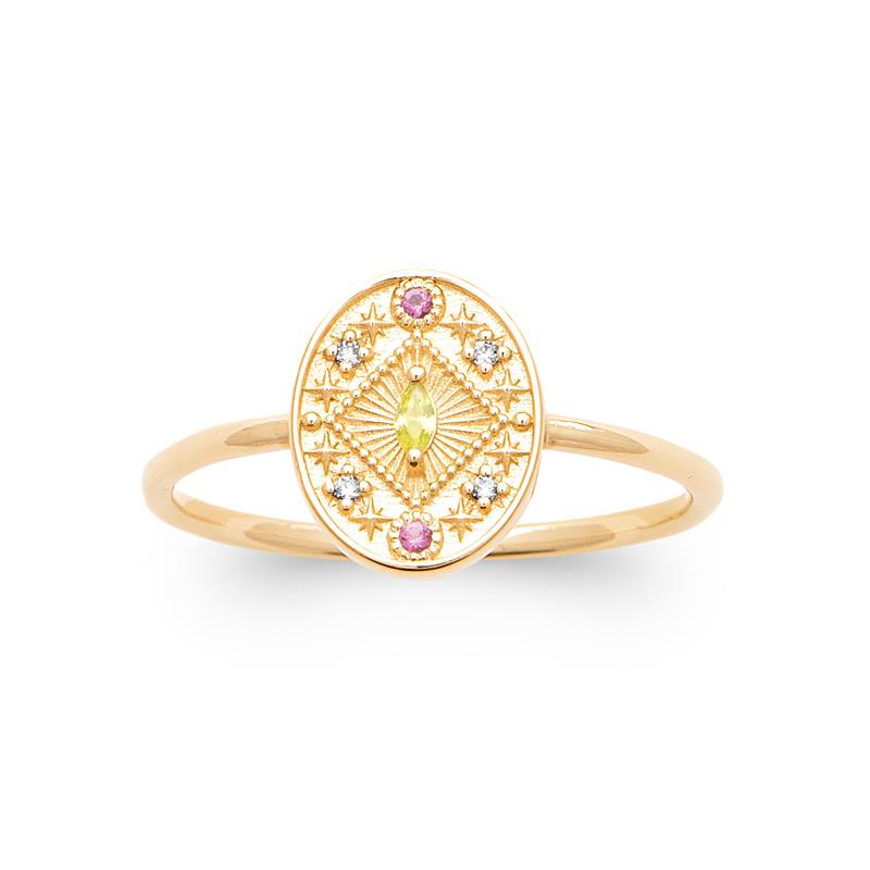 Coque de Nacre Bague plaqué or 20018605