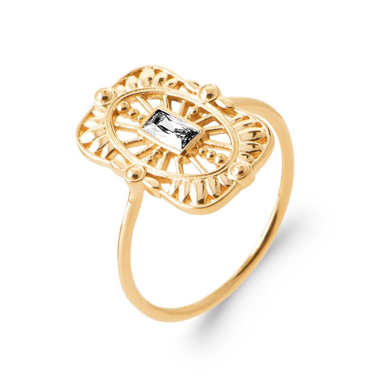Coque de Nacre Bague plaqué or 20013310