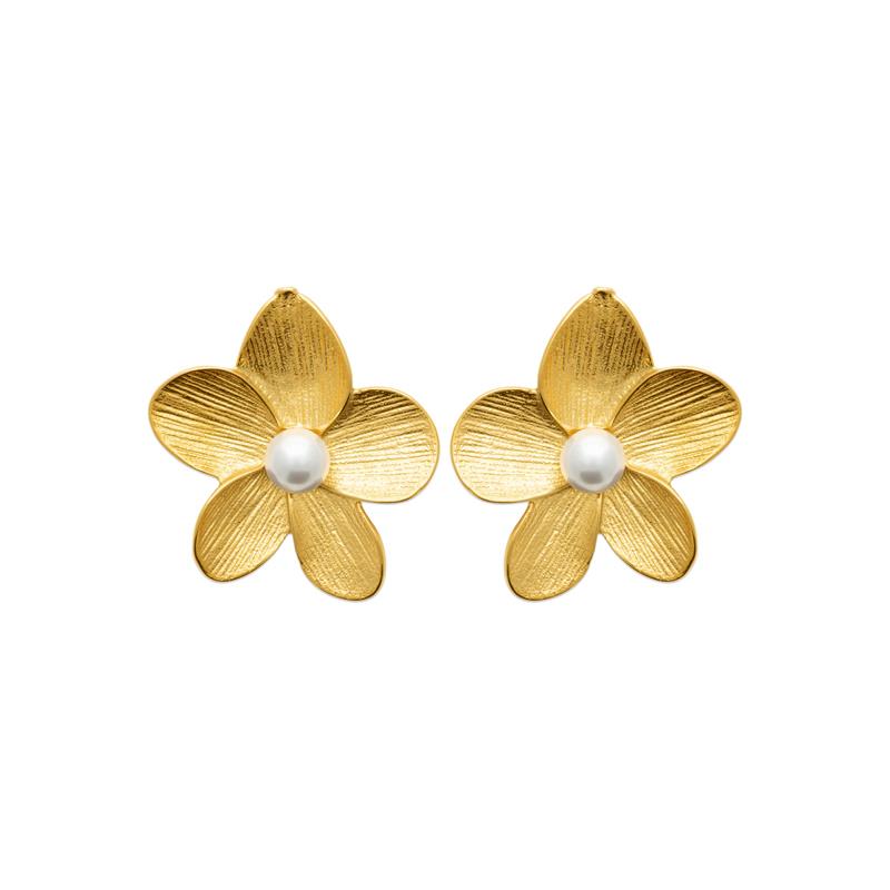 Coque de Nacre Boucles d'oreilles acier doré 3130809